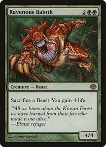 Ravenous Baloth - Duel Decks: Garruk vs. Liliana (DDD) #8 - Rare Magic: The Gathering Trading Card