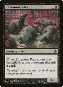 Ravenous Rats - Duel Decks: Garruk vs. Liliana (DDD) #37 - Common Magic: The Gathering Trading Card