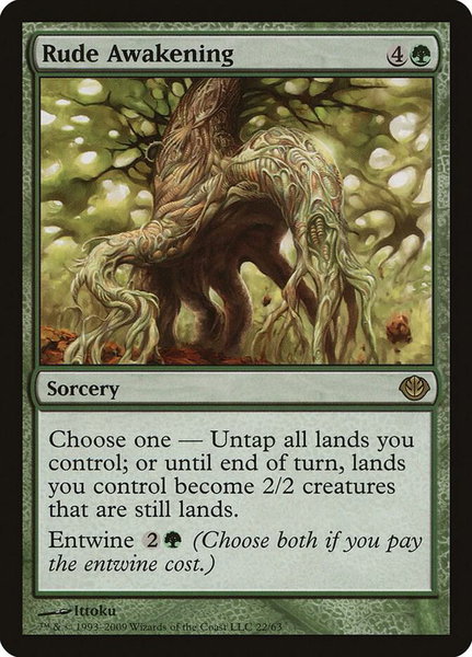 Rude Awakening trading card from Duel Decks: Garruk vs. Liliana Rude Awakening - Duel Decks: Garruk vs. Liliana Magic: The Gathering trading card