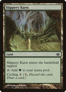 Slippery Karst - Duel Decks: Garruk vs. Liliana (DDD) #26 - Common Magic: The Gathering Trading Card
