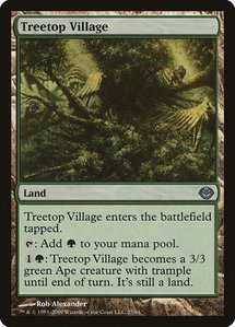 Treetop Village - Duel Decks: Garruk vs. Liliana (DDD) #27 - Uncommon Magic: The Gathering Trading Card