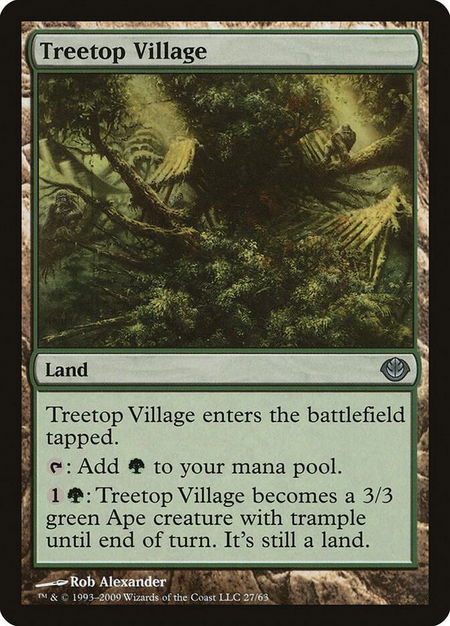 Treetop Village - Duel Decks: Garruk vs. Liliana Magic: The Gathering trading card