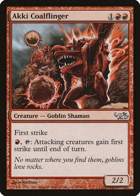 Akki Coalflinger - Duel Decks: Elves vs. Goblins Magic: The Gathering trading card