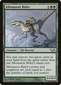 Allosaurus Rider - Duel Decks: Elves vs. Goblins (EVG) #2 - Rare Magic: The Gathering Trading Card