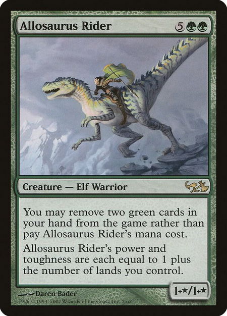 Allosaurus Rider - Duel Decks: Elves vs. Goblins Magic: The Gathering trading card