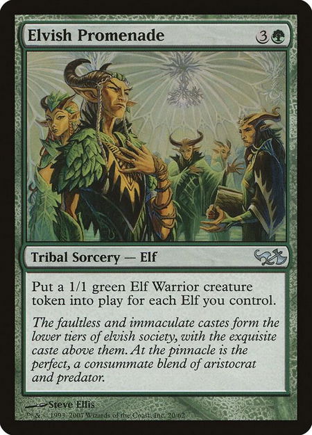 Elvish Promenade trading card from Duel Decks: Elves vs. Goblins Elvish Promenade - Duel Decks: Elves vs. Goblins Magic: The Gathering trading card