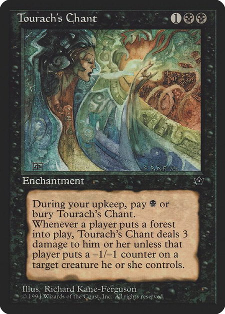 Tourach's Chant trading card from Fallen Empires Tourach's Chant - Fallen Empires Magic: The Gathering trading card