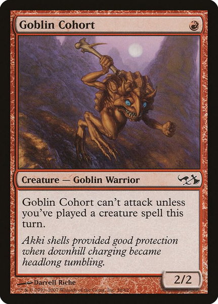 Goblin Cohort trading card from Duel Decks: Elves vs. Goblins Goblin Cohort - Duel Decks: Elves vs. Goblins Magic: The Gathering trading card