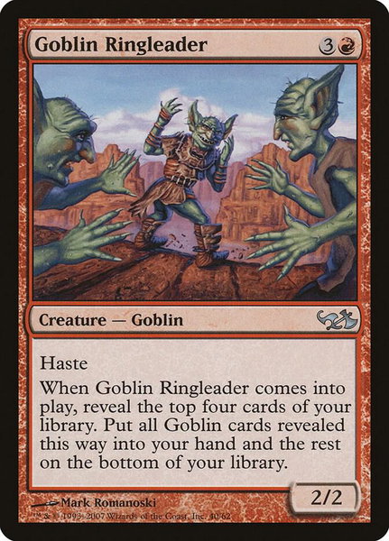 Goblin Ringleader trading card from Duel Decks: Elves vs. Goblins Goblin Ringleader - Duel Decks: Elves vs. Goblins Magic: The Gathering trading card