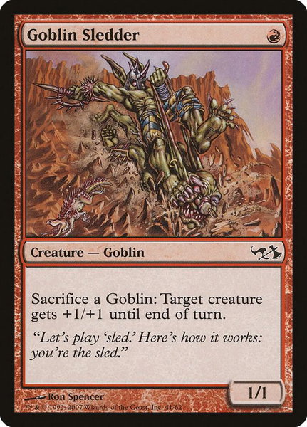 Goblin Sledder trading card from Duel Decks: Elves vs. Goblins Goblin Sledder - Duel Decks: Elves vs. Goblins Magic: The Gathering trading card