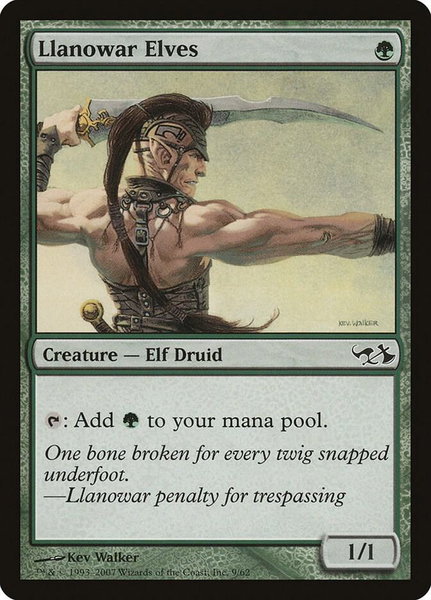 Llanowar Elves trading card from Duel Decks: Elves vs. Goblins Llanowar Elves - Duel Decks: Elves vs. Goblins Magic: The Gathering trading card