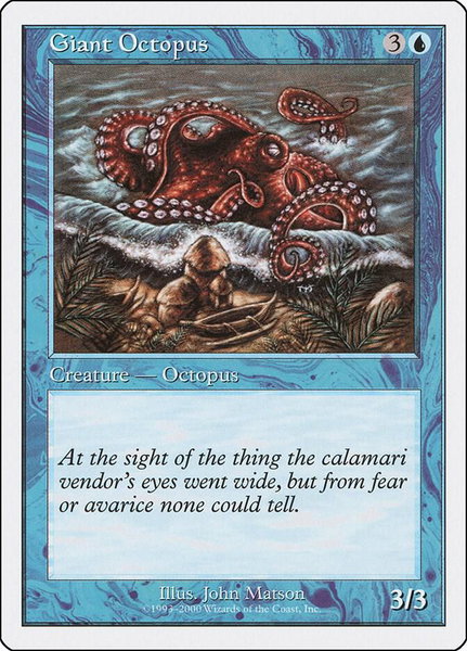 Giant Octopus trading card from Starter 2000 Giant Octopus - Starter 2000 Magic: The Gathering trading card