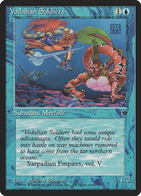 Vodalian Soldiers (Benson) - Fallen Empires (FEM) #31a - Common Magic: The Gathering Trading Card