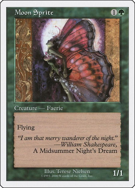 Moon Sprite trading card from Starter 2000 Moon Sprite - Starter 2000 Magic: The Gathering trading card