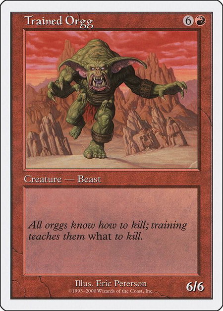 Trained Orgg trading card from Starter 2000 Trained Orgg - Starter 2000 Magic: The Gathering trading card