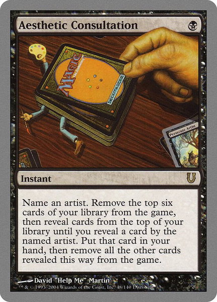 Aesthetic Consultation trading card from Unhinged Aesthetic Consultation - Unhinged Magic: The Gathering trading card