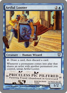 Artful Looter - Unhinged (UNH) #25 - Common Magic: The Gathering Trading Card