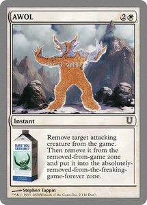 AWOL - Unhinged (UNH) #2 - Common Magic: The Gathering Trading Card