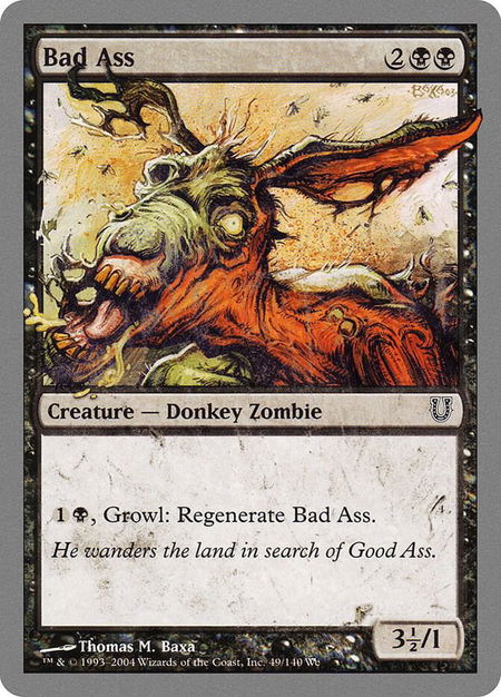 Bad Ass - Unhinged Magic: The Gathering trading card