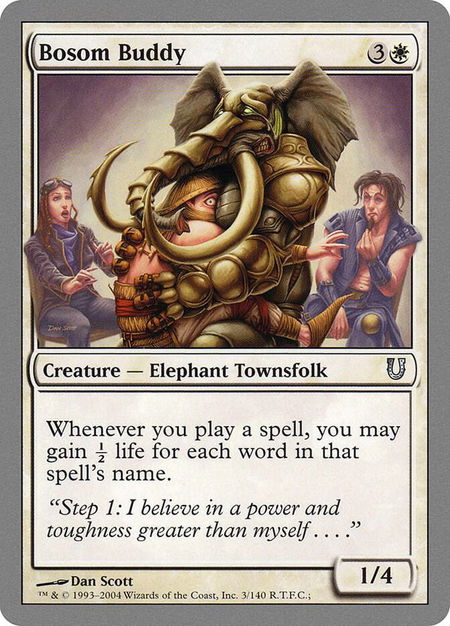 Bosom Buddy - Unhinged Magic: The Gathering trading card