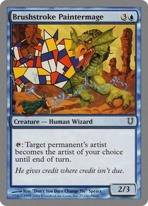 Brushstroke Paintermage - Unhinged (UNH) #27 - Common Magic: The Gathering Trading Card
