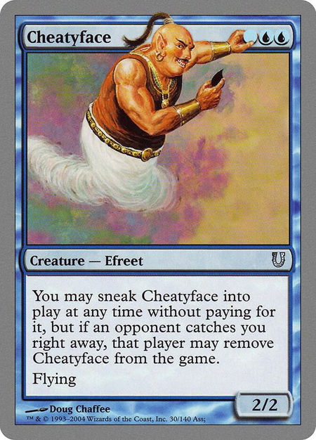 Cheatyface - Unhinged Magic: The Gathering trading card