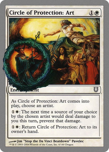 Circle of Protection: Art trading card from Unhinged Circle of Protection: Art - Unhinged Magic: The Gathering trading card