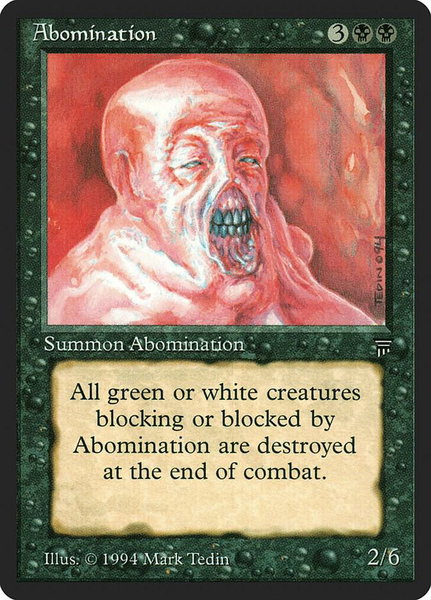 Abomination - Legends Magic: The Gathering trading card