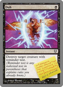Duh - Unhinged (UNH) #52 - Common Magic: The Gathering Trading Card