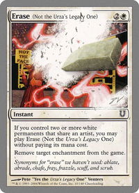 Erase (Not the Urza's Legacy One) - Unhinged (UNH) #10 - Common Magic: The Gathering Trading Card