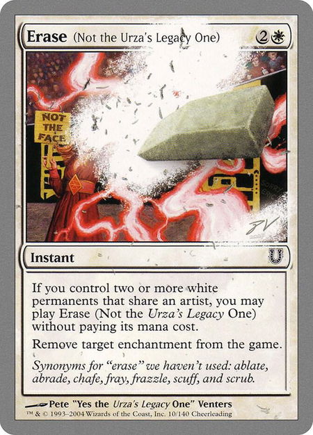 Erase (Not the Urza's Legacy One) - Unhinged Magic: The Gathering trading card