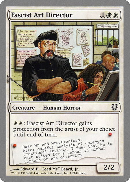 Fascist Art Director - Unhinged Magic: The Gathering trading card