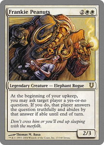 Frankie Peanuts - Unhinged (UNH) #13 - Rare Magic: The Gathering Trading Card