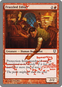 Frazzled Editor - Unhinged (UNH) #77 - Common Magic: The Gathering Trading Card