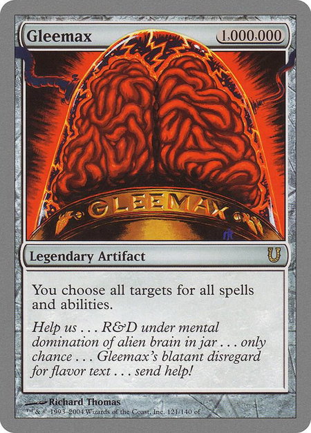 Gleemax trading card from Unhinged Gleemax - Unhinged Magic: The Gathering trading card