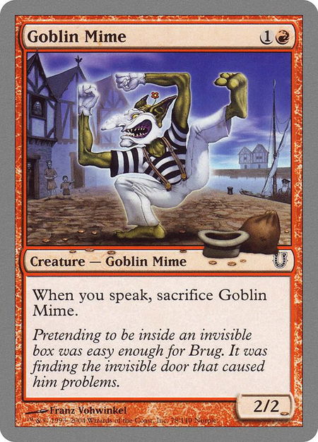Goblin Mime - Unhinged Magic: The Gathering trading card