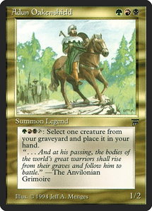 Adun Oakenshield - Legends (LEG) #null - Rare Magic: The Gathering Trading Card