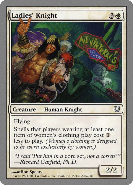 Ladies' Knight - Unhinged Magic: The Gathering trading card