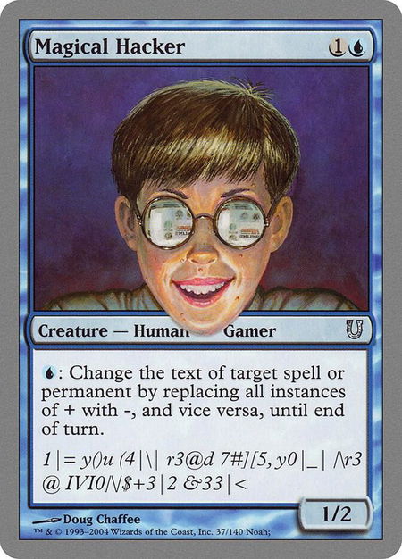 Magical Hacker - Unhinged Magic: The Gathering trading card