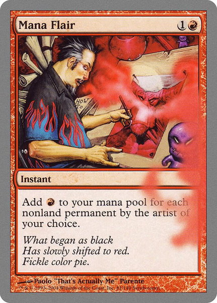 Mana Flair trading card from Unhinged Mana Flair - Unhinged Magic: The Gathering trading card