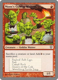 Mons's Goblin Waiters - Unhinged (UNH) #82 - Common Magic: The Gathering Trading Card