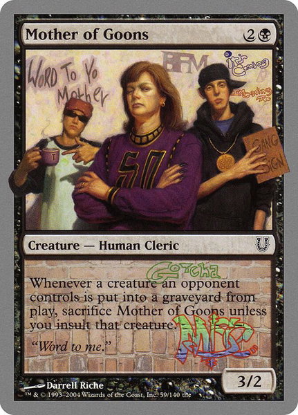 Mother of Goons trading card from Unhinged Mother of Goons - Unhinged Magic: The Gathering trading card