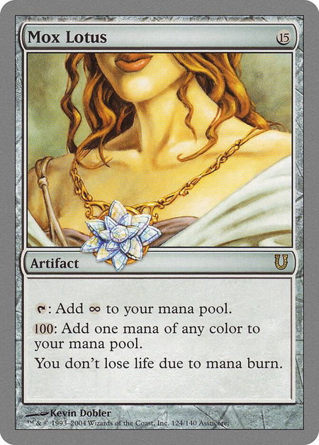 Mox Lotus trading card from Unhinged Mox Lotus - Unhinged Magic: The Gathering trading card