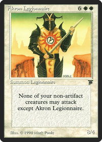Akron Legionnaire - Legends (LEG) #1 - Rare Magic: The Gathering Trading Card