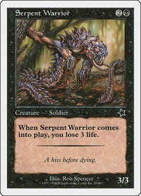 Serpent Warrior - Starter 1999 (S99) #88 - Common Magic: The Gathering Trading Card