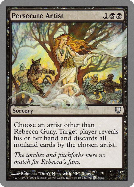 Persecute Artist - Unhinged Magic: The Gathering trading card