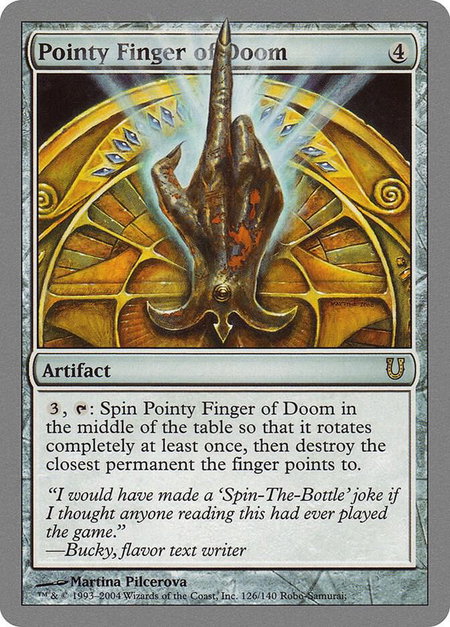 Pointy Finger of Doom - Unhinged Magic: The Gathering trading card