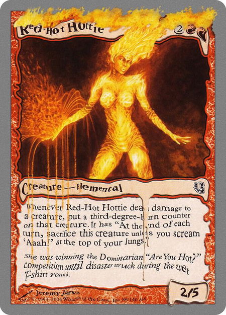 Red-Hot Hottie - Unhinged Magic: The Gathering trading card