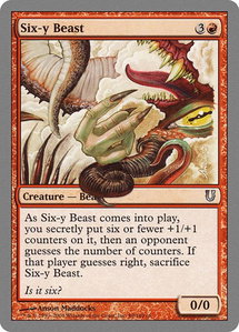 Six-y Beast - Unhinged (UNH) #89 - Uncommon Magic: The Gathering Trading Card