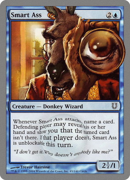 Smart Ass - Unhinged Magic: The Gathering trading card